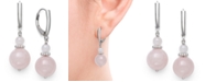 Giani Bernini Rose Quartz Drop Earrings in Sterling Silver, Created for Macy's